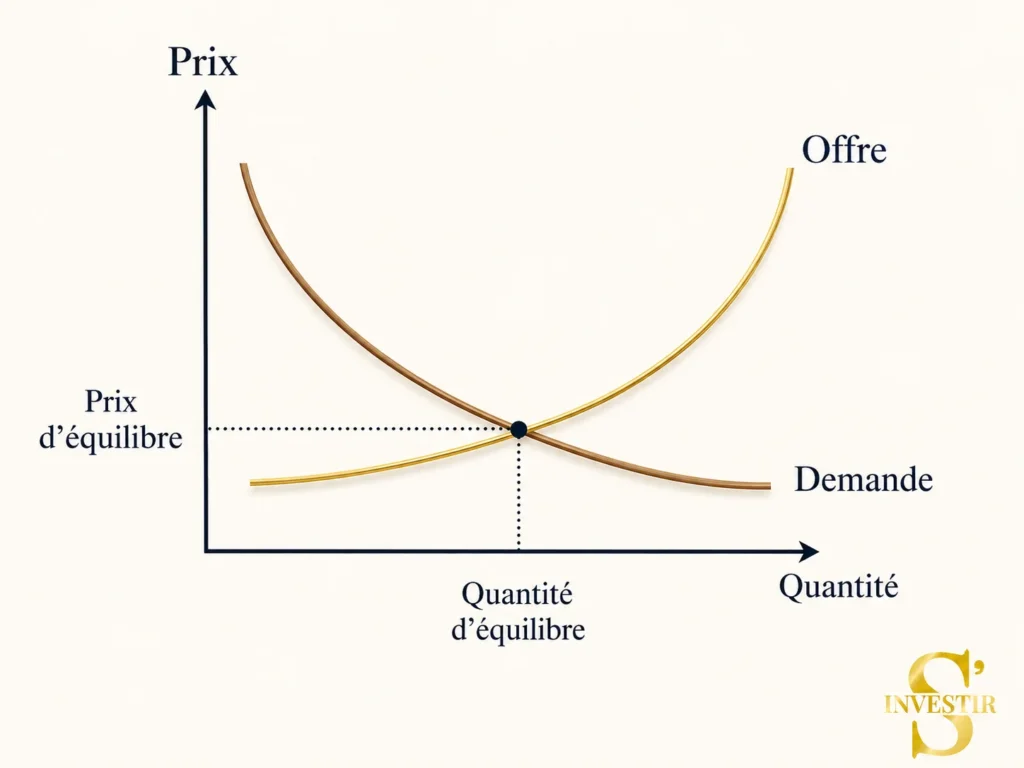 Comment investir en Bourse débutant ? 3 Principe de l'offre et la demane