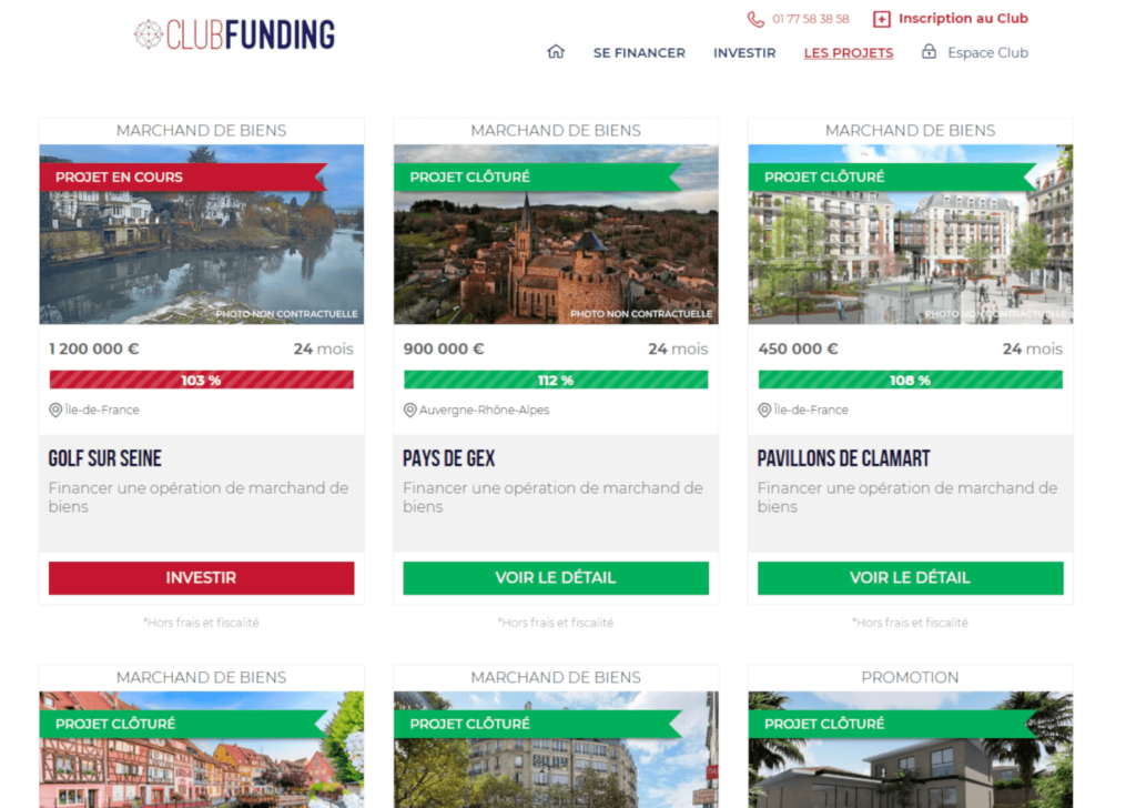 Plateforme Clubfunding en crowdfunding immobilier