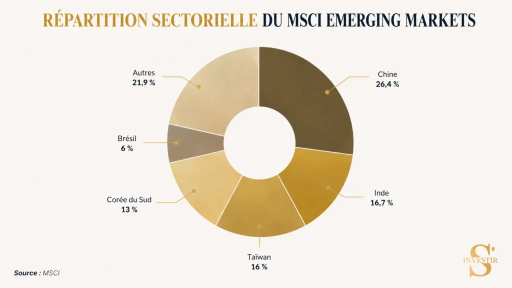 Meilleurs ETF : quel ETF choisir ? 15 Pays MSCI Emerging Markets