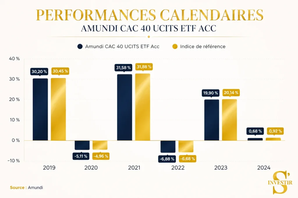 Meilleurs ETF : quel ETF choisir ? 3 Performance comparative indice CAC 40