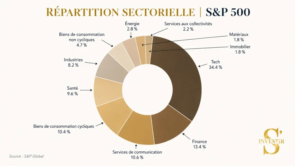 Meilleurs ETF : quel ETF choisir ? 24 repartition-sectorielle-SP-500