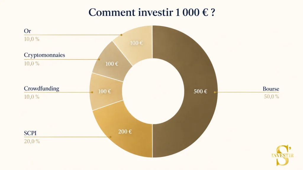 Comment investir 1 000 euros en 2026 ? Les 9 meilleurs placements 9 Exemple de répartition pour investir 1000 euros