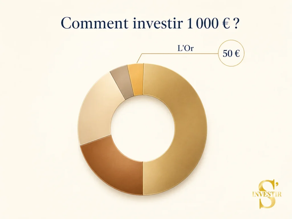 Comment investir 1 000 euros en 2026 ? Les 9 meilleurs placements 6 Investir dans l'or avec 1000 euros