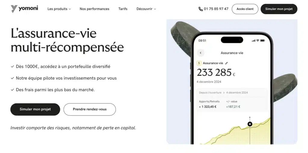 Comparatif Assurance Vie 2025 : Quelle est la meilleure assurance vie ? 3 Assurance-vie Yomoni