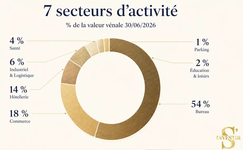 Mon avis sur les SCPI CORUM et l’Épargne immobilière 5 Corum XL secteurs d'activités