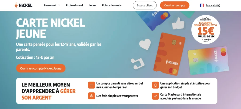 Choisir une carte bancaire jeune | Avis & Comparatif 8 Offre carte bancaire jeune Nickel