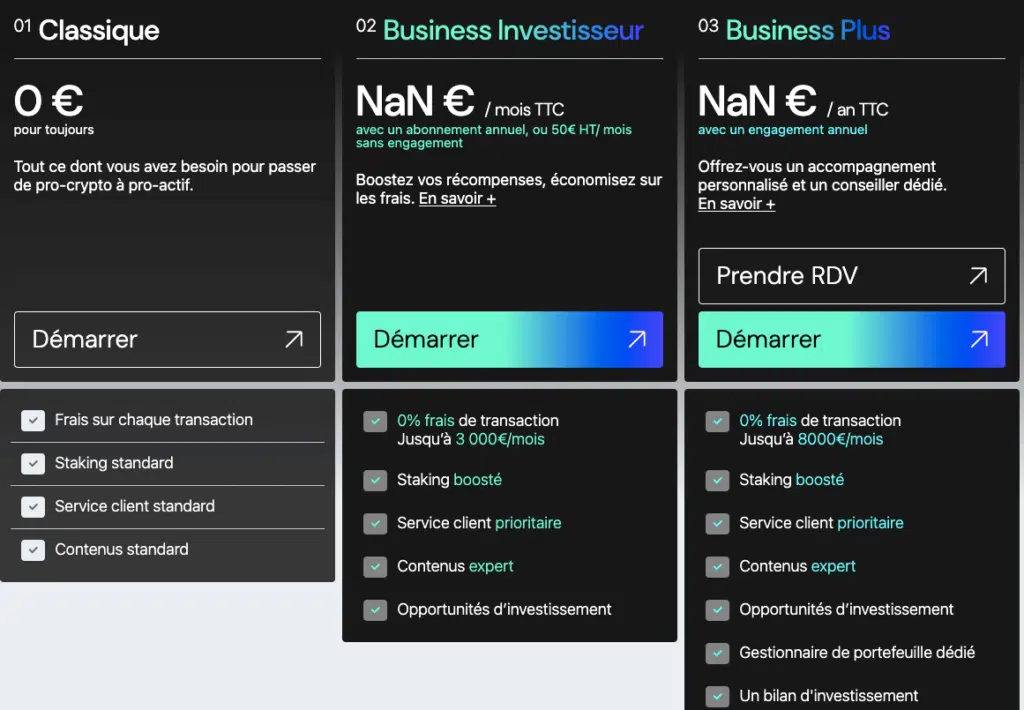 Avis Coinhouse frais pour les pros