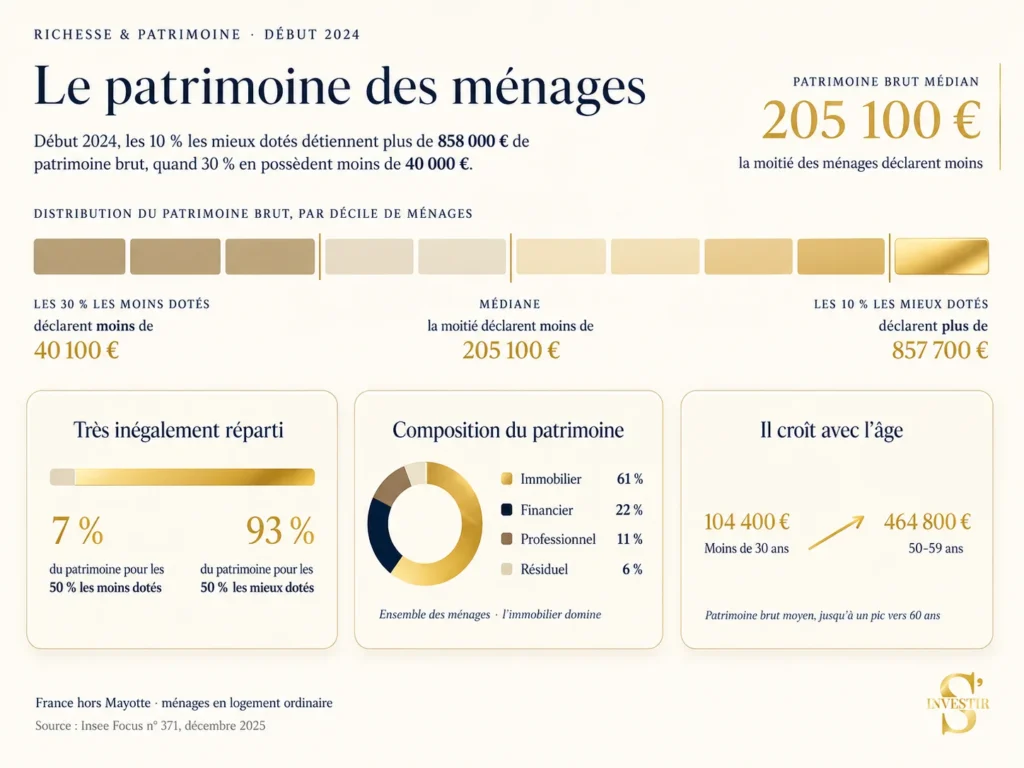 À partir de quand suis-je riche en France ? 1 Suis-je riche Patrimoine des ménages français, données fin 2025