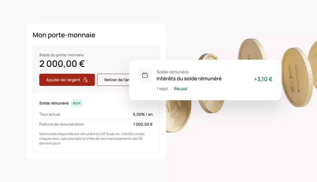 Mon Avis La première Brique après 3 ans et 1 000 € investis 8 porte-monnaie rémunéré de La Première Brique