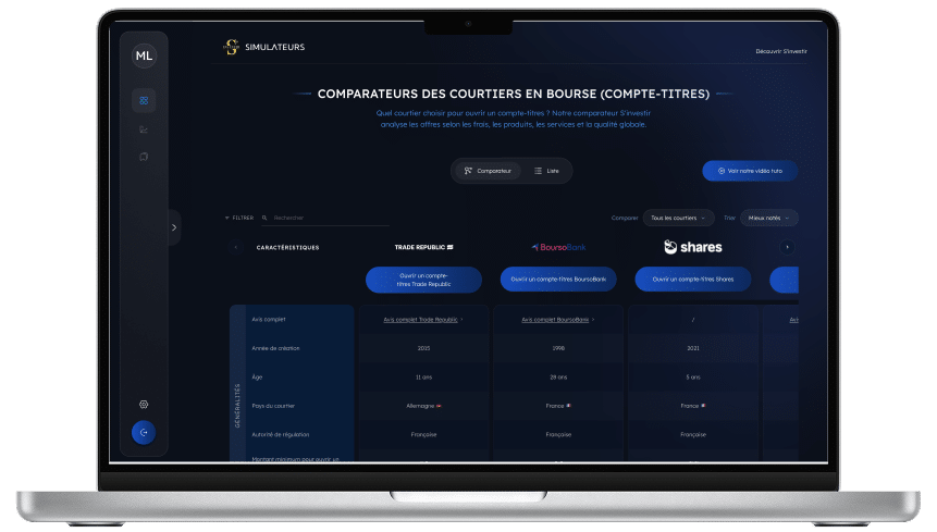 Tableau comparatif courtier