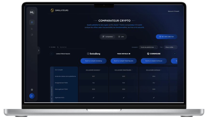 Tableau comparatif crypto
