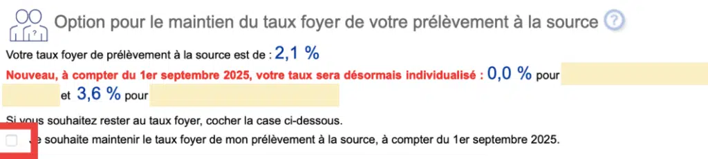 Prélèvement à la source
