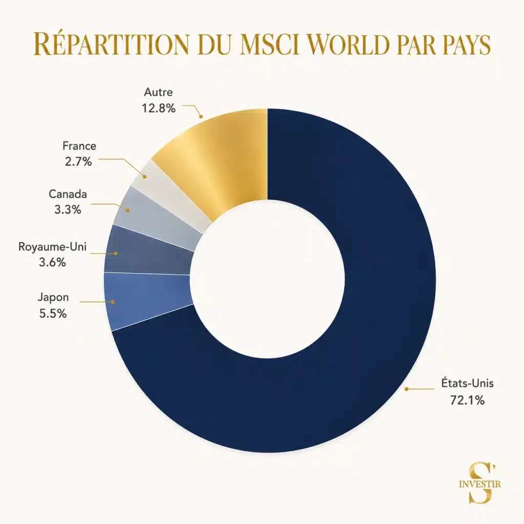 Quel ETF choisir pour débuter ? 1 Répartition géographique msci world