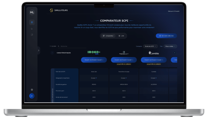 Tableau comparatif SCPI