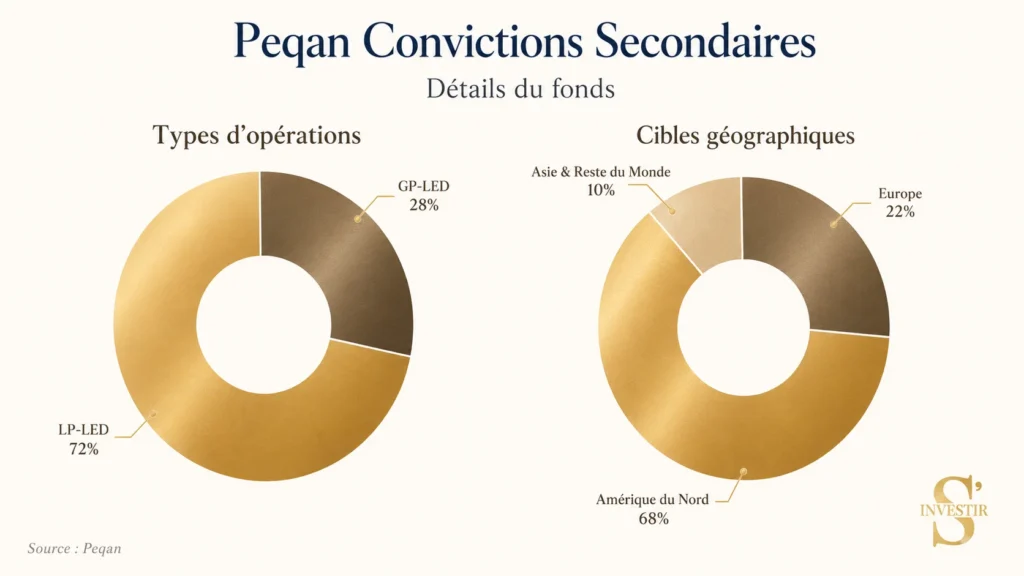 Ma sélection des 6 meilleurs fonds de Private Equity pour investir en 2026 3 Détails de la diversification de Peqan Convictions Secondaires