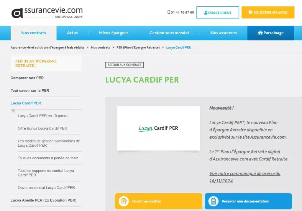 Quels sont les 15 meilleurs PER pour préparer sa retraite ? 20 Lucya Cardif PER