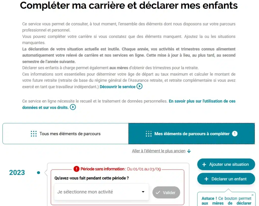 Retraite des indépendants : guide complet et 4 conseils pour l’optimiser 5 Fonctionnalité : « Compléter ma carrière »