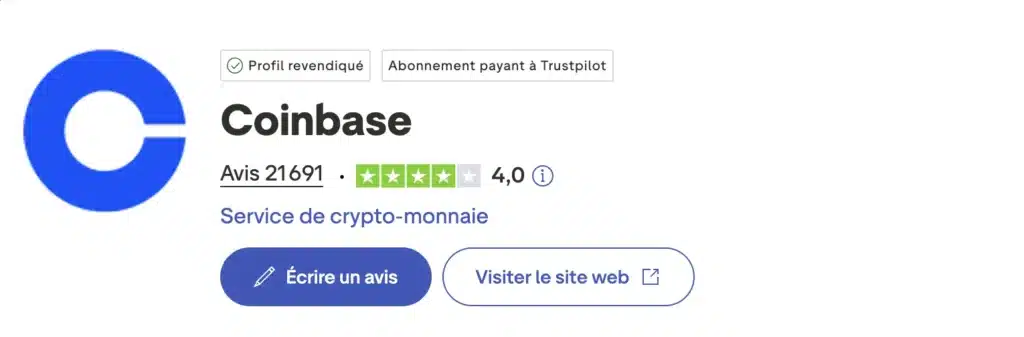 Avis Coinbase : test complet de la plateforme crypto 4 Avis Coinbase