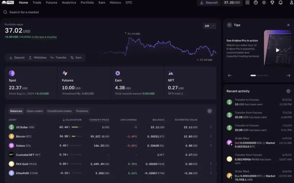 Kraken avis après test sur les frais et la sécurité 4 Kraken pro