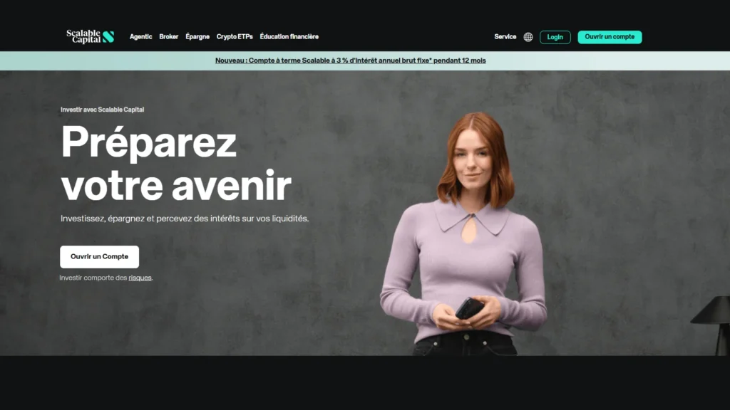 Avis Scalable Capital : faut-il choisir ce courtier en Bourse en 2026 ? 3 Aperçu du site Internet de Scalable Capital