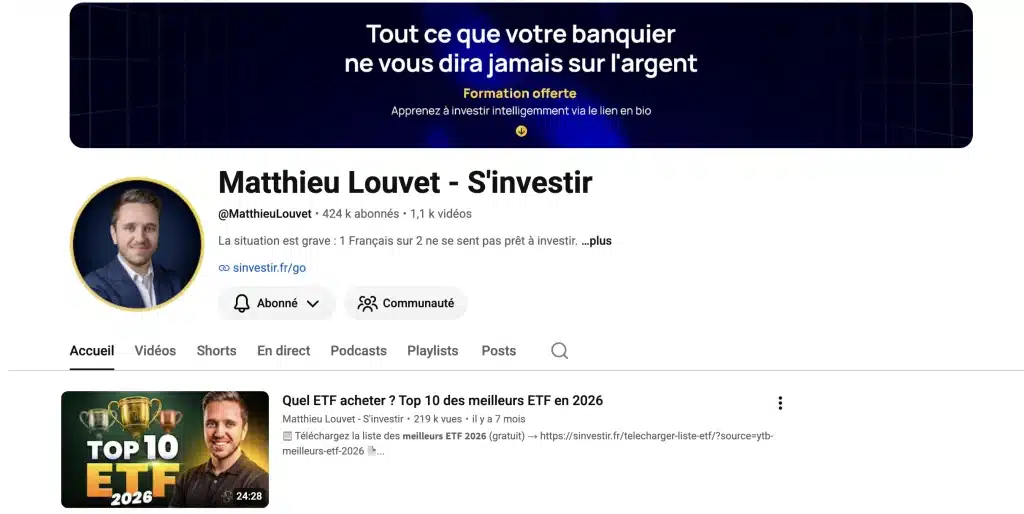 Formation investissement Bourse : comment se former et laquelle choisir ? 4 Chaîne Youtube S'investir